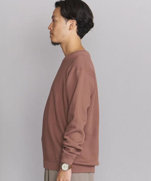 BEAUTY&YOUTH UNITED ARROWS(ビューティーアンドユースユナイテッドアローズ)の「BY ガスコットン ダイアゴナル ニット(ニット/セーター・メンズ・オレンジ系その他/ベージュ/ネイビー・L/XL/S/M)」の15枚目の写真