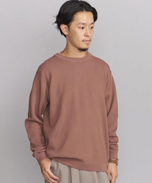 BEAUTY&YOUTH UNITED ARROWS(ビューティーアンドユースユナイテッドアローズ)の「BY ガスコットン ダイアゴナル ニット(ニット/セーター・メンズ・オレンジ系その他/ベージュ/ネイビー・L/XL/S/M)」の11枚目の写真