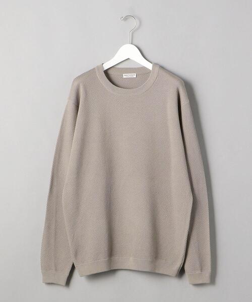 BEAUTY&YOUTH UNITED ARROWS(ビューティーアンドユースユナイテッドアローズ)の「BY ガスコットン ダイアゴナル ニット(ニット/セーター・メンズ・オレンジ系その他/ベージュ/ネイビー・L/XL/S/M)」の5枚目の写真