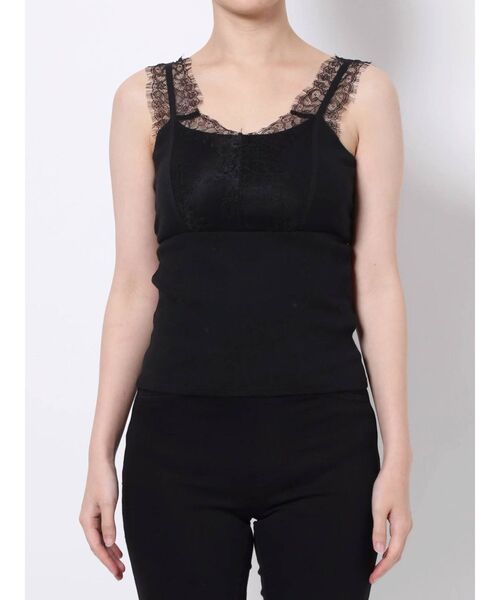 MERCURYDUO（マーキュリーデュオ）の「【GENTLE】カップ付オーバーレーステレコキャミ（キャミソール・レディース・ブラック/オフホワイト/ミント/ベビーピンク・FREE）」の13枚目の写真