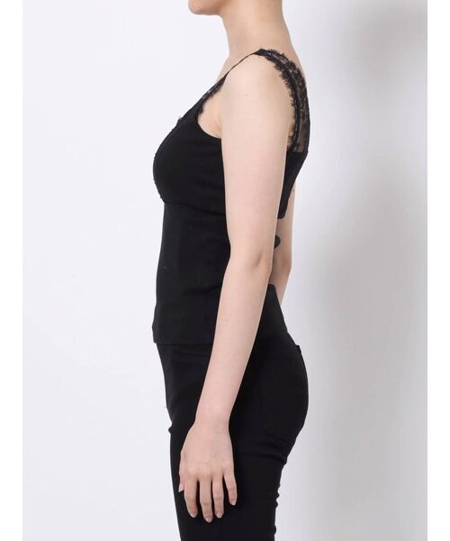 MERCURYDUO（マーキュリーデュオ）の「【GENTLE】カップ付オーバーレーステレコキャミ（キャミソール・レディース・ブラック/オフホワイト/ミント/ベビーピンク・FREE）」の9枚目の写真