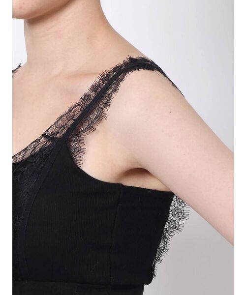 MERCURYDUO（マーキュリーデュオ）の「【GENTLE】カップ付オーバーレーステレコキャミ（キャミソール・レディース・ブラック/オフホワイト/ミント/ベビーピンク・FREE）」の11枚目の写真