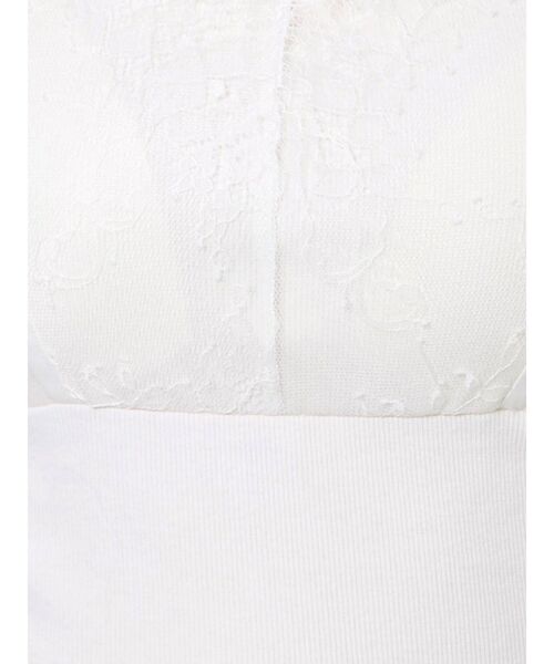 MERCURYDUO（マーキュリーデュオ）の「【GENTLE】カップ付オーバーレーステレコキャミ（キャミソール・レディース・ブラック/オフホワイト/ミント/ベビーピンク・FREE）」の8枚目の写真