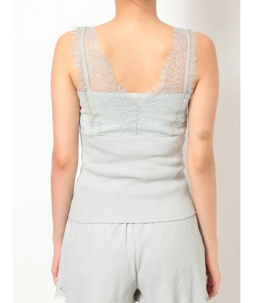 MERCURYDUO（マーキュリーデュオ）の「【GENTLE】カップ付オーバーレーステレコキャミ（キャミソール・レディース・ブラック/オフホワイト/ミント/ベビーピンク・FREE）」の17枚目の写真