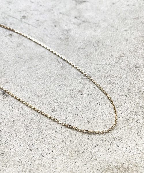 Magine(マージン)の「K18 GOLD CUT AZUKI CHAIN NECKLACE(M) 45cm 18金 カットアズキ チェーンネックレス(中)(ネックレス・メンズ・ゴールド・FREE)」の3枚目の写真