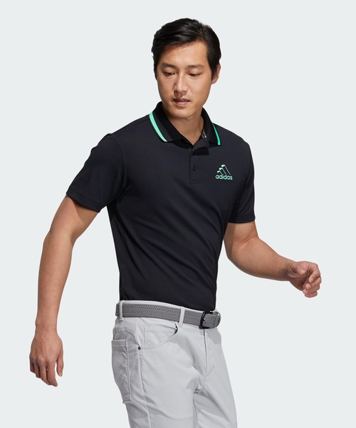 アイアンアディダスロゴ半袖ポロ【adidas Golf/アディダスゴルフ】