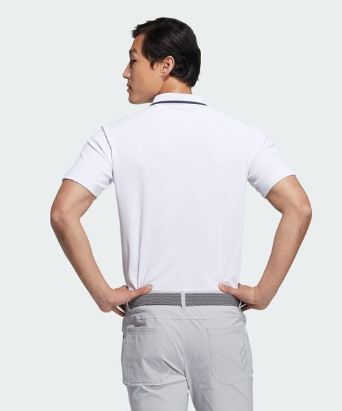 adidas（アディダス）の「アイアンアディダスロゴ 半袖ポロ【adidas