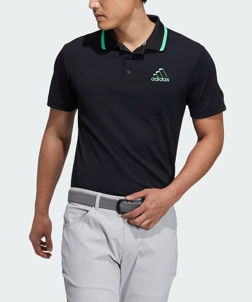 アイアンアディダスロゴ半袖ポロ【adidas Golf/アディダスゴルフ】