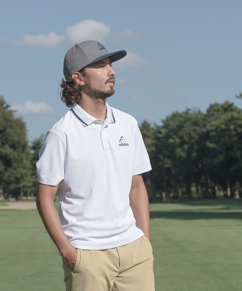 アイアンアディダスロゴ半袖ポロ【adidas Golf/アディダスゴルフ】