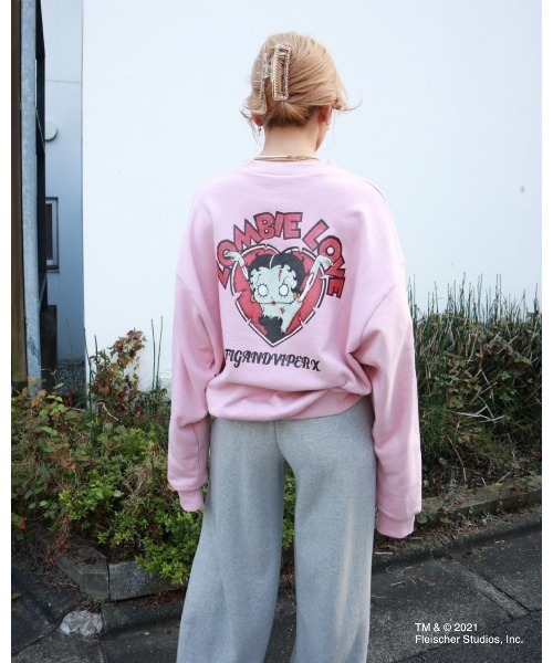FIG&VIPER(フィグアンドバイパー)の「BETTYコラボハートZombiePO(Tシャツ/カットソー・レディース・ブラック/ホワイト/ピンク・FREE)」の3枚目の写真