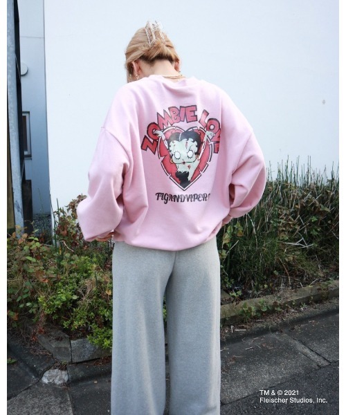 FIG&VIPER(フィグアンドバイパー)の「BETTYコラボハートZombiePO(Tシャツ/カットソー・レディース・ブラック/ホワイト/ピンク・FREE)」の7枚目の写真