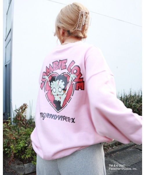FIG&VIPER(フィグアンドバイパー)の「BETTYコラボハートZombiePO(Tシャツ/カットソー・レディース・ブラック/ホワイト/ピンク・FREE)」の8枚目の写真
