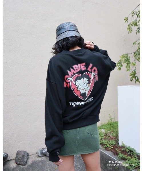 FIG&VIPER(フィグアンドバイパー)の「BETTYコラボハートZombiePO(Tシャツ/カットソー・レディース・ブラック/ホワイト/ピンク・FREE)」の5枚目の写真