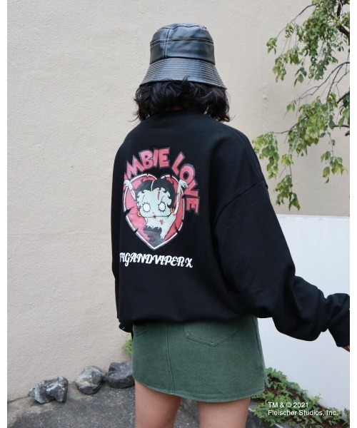 FIG&VIPER(フィグアンドバイパー)の「BETTYコラボハートZombiePO(Tシャツ/カットソー・レディース・ブラック/ホワイト/ピンク・FREE)」の17枚目の写真