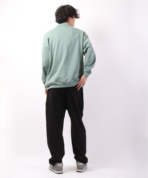 SUGGESTION（サジェッション）の「【SUGGESTION】引き揃え起毛 チャイナスウェット ルーズカーディガン（カーディガン/ボレロ・メンズ・セージグリーン/グレイッシュブルー/チャコール・M/L）」の13枚目の写真