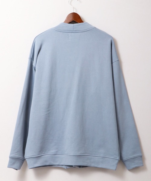 SUGGESTION（サジェッション）の「【SUGGESTION】引き揃え起毛 チャイナスウェット ルーズカーディガン（カーディガン/ボレロ・メンズ・セージグリーン/グレイッシュブルー/チャコール・M/L）」の21枚目の写真