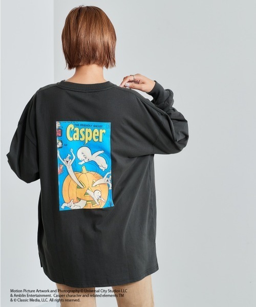 cepo（セポ）の「【CASPER】キャスパー×cepoコラボ　ハロウィンバックプリントロンＴｅｅ（Tシャツ/カットソー・レディース・ホワイト/ブラック・M）」の2枚目の写真