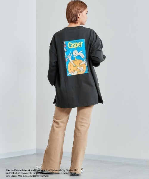 cepo（セポ）の「【CASPER】キャスパー×cepoコラボ　ハロウィンバックプリントロンＴｅｅ（Tシャツ/カットソー・レディース・ホワイト/ブラック・M）」の6枚目の写真