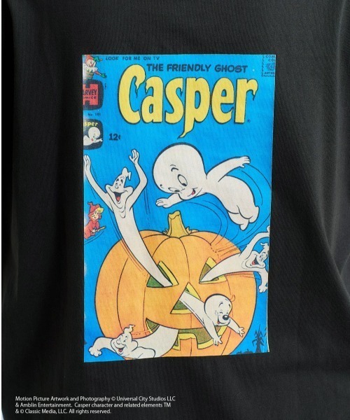 cepo（セポ）の「【CASPER】キャスパー×cepoコラボ　ハロウィンバックプリントロンＴｅｅ（Tシャツ/カットソー・レディース・ホワイト/ブラック・M）」の5枚目の写真