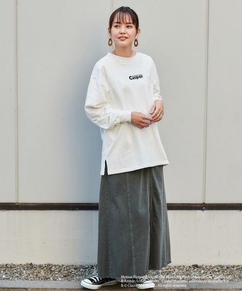 cepo（セポ）の「【CASPER】キャスパー×cepoコラボ　ハロウィンバックプリントロンＴｅｅ（Tシャツ/カットソー・レディース・ホワイト/ブラック・M）」の8枚目の写真