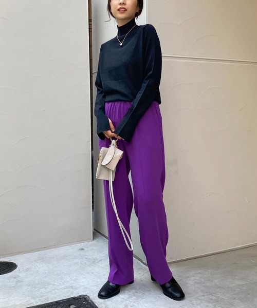 CAPRICIEUX LE'MAGE(カプリシューレマージュ)の「〈セットアイテム〉Vネックレイヤードプルオーバー(ニット/セーター・レディース・ブラック/ベージュ/イエロー・FREE)」の11枚目の写真