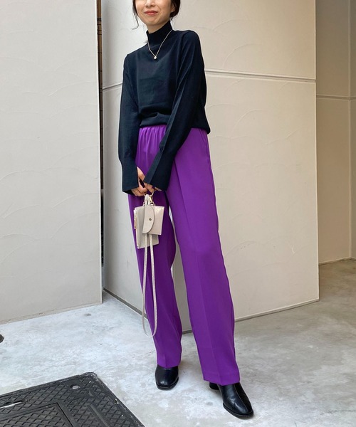 CAPRICIEUX LE'MAGE(カプリシューレマージュ)の「〈セットアイテム〉Vネックレイヤードプルオーバー(ニット/セーター・レディース・ブラック/ベージュ/イエロー・FREE)」の12枚目の写真