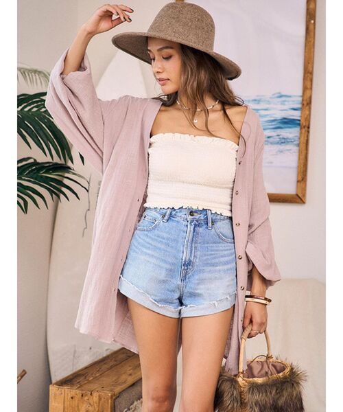 To the sea（トゥーザシー）の「ボリュームスリーブブラウス（シャツ/ブラウス・レディース・ピンク・FREE）」の2枚目の写真