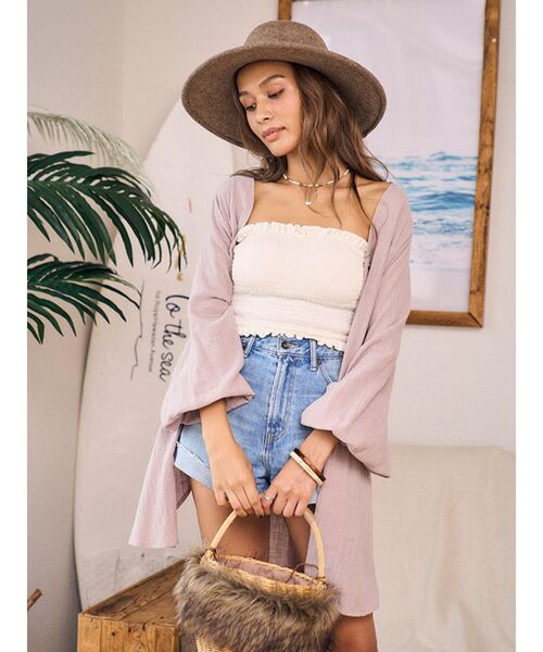 To the sea（トゥーザシー）の「ボリュームスリーブブラウス（シャツ/ブラウス・レディース・ピンク・FREE）」の3枚目の写真