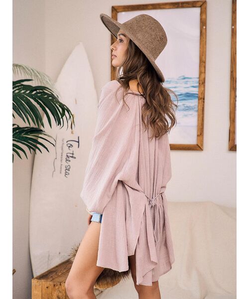 To the sea（トゥーザシー）の「ボリュームスリーブブラウス（シャツ/ブラウス・レディース・ピンク・FREE）」の5枚目の写真