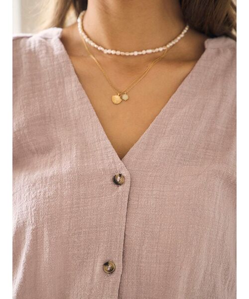 To the sea（トゥーザシー）の「ボリュームスリーブブラウス（シャツ/ブラウス・レディース・ピンク・FREE）」の9枚目の写真