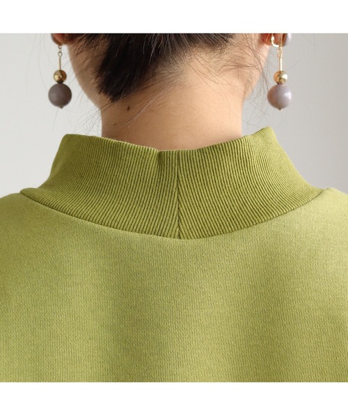 HER CLOSET(ハークローゼット)の「【shemoshelly】ショート丈裏毛ハイネック"CHARENTON"ロゴスウェット(スウェット・レディース・チャコールグレー/ブラック/グリーン/ヘザーグレー/ホワイト系その他・M)」の10枚目の写真
