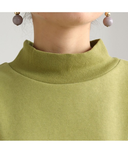 HER CLOSET(ハークローゼット)の「【shemoshelly】ショート丈裏毛ハイネック"CHARENTON"ロゴスウェット(スウェット・レディース・チャコールグレー/ブラック/グリーン/ヘザーグレー/ホワイト系その他・M)」の8枚目の写真