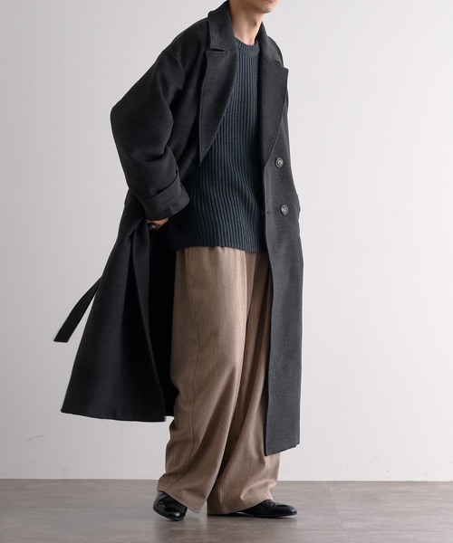 epnok（エプノック）の「5G畔編みルーズニット（ニット/セーター・メンズ・ライトグレー/ブラック/グレイッシュブルー・SMALL/MEDIUM/LARGE）」の7枚目の写真