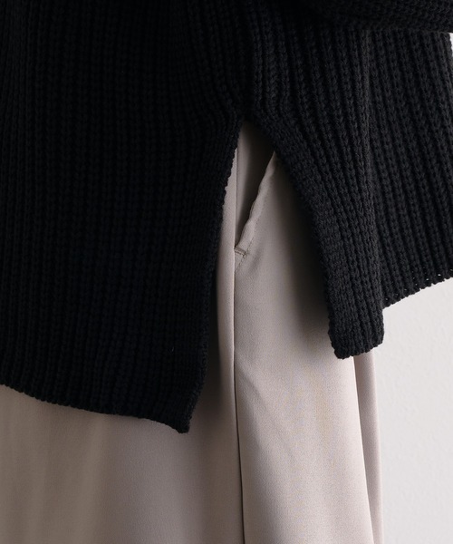 epnok（エプノック）の「5G畔編みルーズニット（ニット/セーター・メンズ・ライトグレー/ブラック/グレイッシュブルー・SMALL/MEDIUM/LARGE）」の9枚目の写真