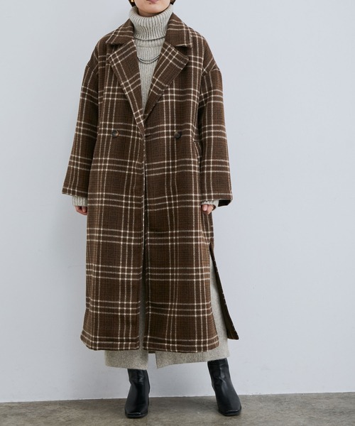 vis-`a-vis（ビサビ）の「【WEB限定】ウール混サイドリボンタートルネックニットプルオーバー（ニット/セーター・レディース・チャコールグレー/ライトグレー/イエロー・FREE）」の12枚目の写真