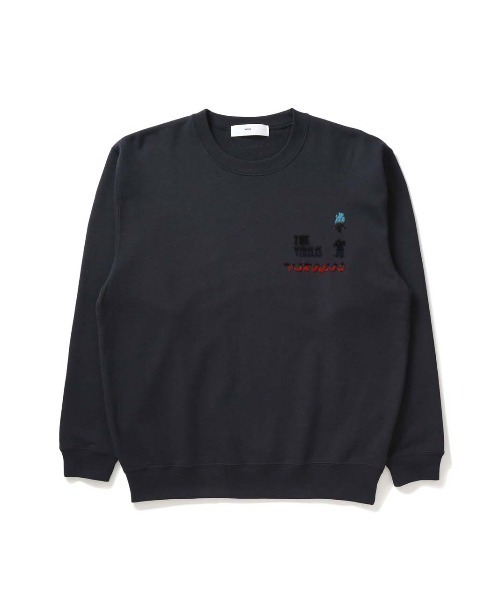 TOGA VIRILIS（トーガ ビリリース）の「TOGA VIRILIS Flock print sweatshirt トーガ ヴィリリース（スウェット・メンズ・ホワイト/ネイビー・48/46）」の2枚目の写真