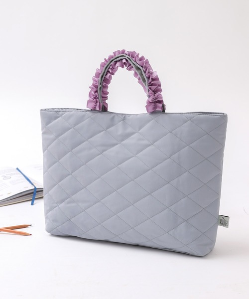 ちょっち♡プロフ確認して下さい！ねこ花柄フリルレッスンバッグアイスブルー フリルレッスンバッグ【シナモロール/マイメロディ/ハローキティ