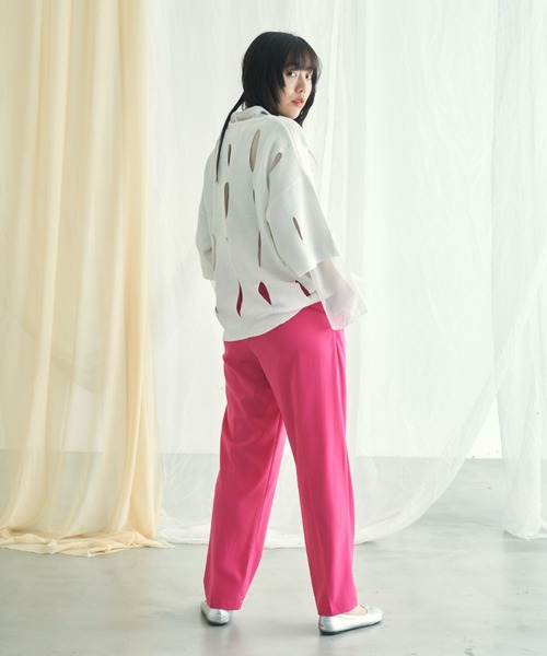 VACANCY(ヴァカンシー)の「グレーターホールオーバーニット(ニット/セーター・レディース・ホワイト/ブラック/ピンク/ブルー/ライトグリーン・FREE)」の8枚目の写真