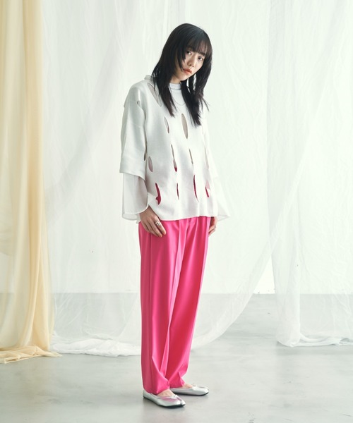 VACANCY(ヴァカンシー)の「グレーターホールオーバーニット(ニット/セーター・レディース・ホワイト/ブラック/ピンク/ブルー/ライトグリーン・FREE)」の10枚目の写真