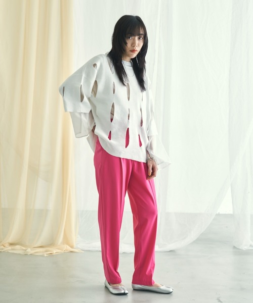 VACANCY(ヴァカンシー)の「グレーターホールオーバーニット(ニット/セーター・レディース・ホワイト/ブラック/ピンク/ブルー/ライトグリーン・FREE)」の7枚目の写真