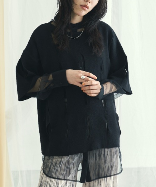 VACANCY(ヴァカンシー)の「グレーターホールオーバーニット(ニット/セーター・レディース・ホワイト/ブラック/ピンク/ブルー/ライトグリーン・FREE)」の15枚目の写真