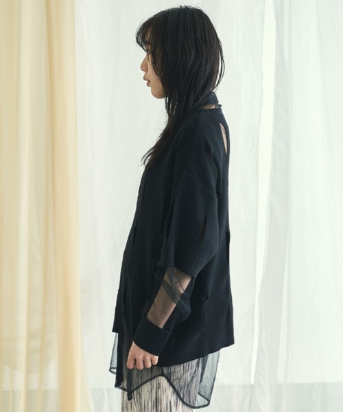 VACANCY(ヴァカンシー)の「グレーターホールオーバーニット(ニット/セーター・レディース・ホワイト/ブラック/ピンク/ブルー/ライトグリーン・FREE)」の16枚目の写真