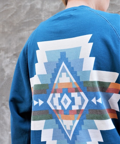 PENDLETON(ペンドルトン)の「PENDLETON/ペンドルトン Raglan Back Print Sweat Pullover ラグランバックプリントスウェットプルオーバー 2175-7008(スウェット・メンズ・ブラック/ブルー/アイボリー・MEDIUM/LARGE)」の13枚目の写真