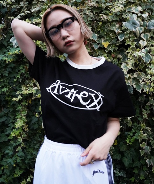 AVIREX（アヴィレックス）の「【WEB&DEPOT限定】AVIREX RINGER T-SHIRT/ アヴィレックス リンガーティーシャツ（Tシャツ/カットソー・レディース・イエロー/ブラック/ホワイト・FREE）」の2枚目の写真