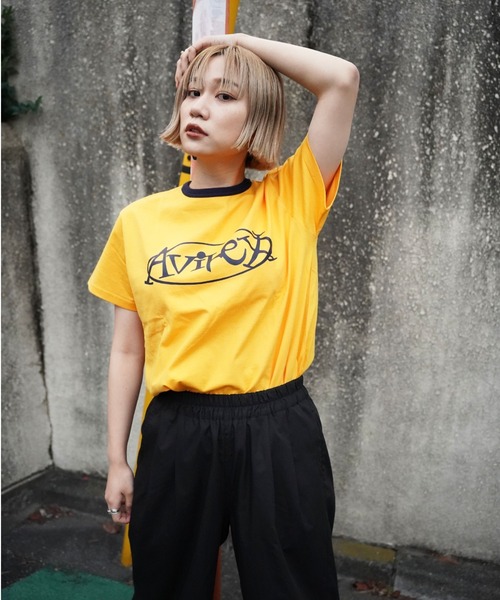 AVIREX（アヴィレックス）の「【WEB&DEPOT限定】AVIREX RINGER T-SHIRT/ アヴィレックス リンガーティーシャツ（Tシャツ/カットソー・レディース・イエロー/ブラック/ホワイト・FREE）」の4枚目の写真