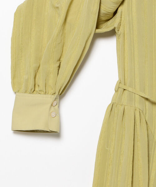 Ray BEAMS（レイビームス）の「Ray BEAMS / ストライプ サイド ギャザー ワンピース（ワンピース・レディース・ブラック/グリーン系その他2・ONE SIZE）」の14枚目の写真