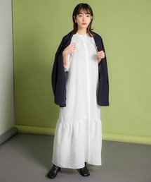 『WEB/一部店舗限定』プチフリルストライプワンピース
