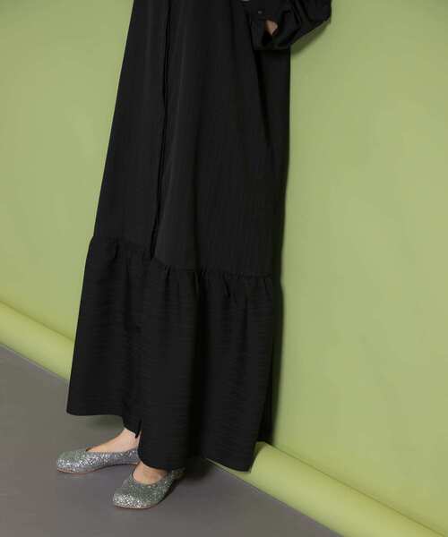 KBF（ケイビーエフ）の「『WEB/一部店舗限定』プチフリルストライプワンピース（ワンピース・レディース・ホワイト/ブルー系その他/ブラック・ONE）」の11枚目の写真