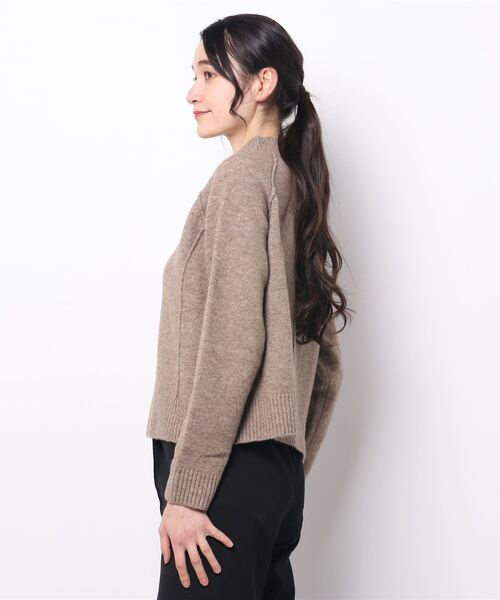 Abahouse Devinette（ドゥヴィネット）の「【Mylanka】ボトルネックニット（ニット/セーター・レディース・ピンク/モカ・フリー）」の3枚目の写真