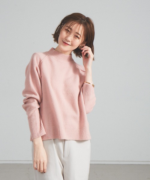 Abahouse Devinette（ドゥヴィネット）の「【Mylanka】ボトルネックニット（ニット/セーター・レディース・ピンク/モカ・フリー）」の2枚目の写真